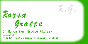 rozsa grotte business card